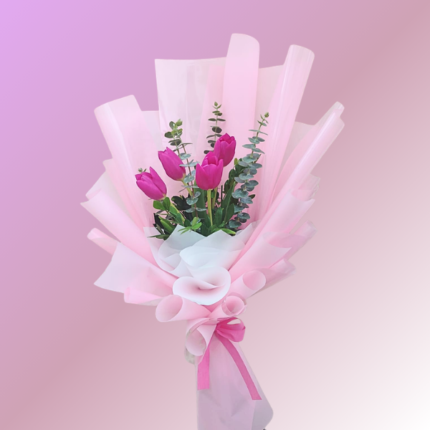 Ramo de 4 tulipanes